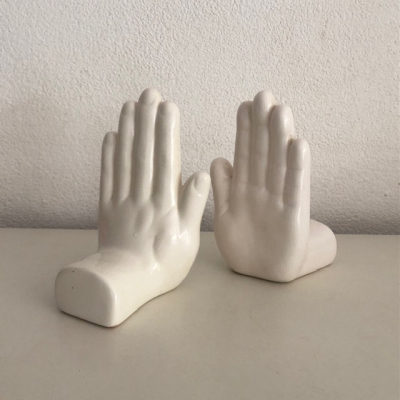 Hands book ends