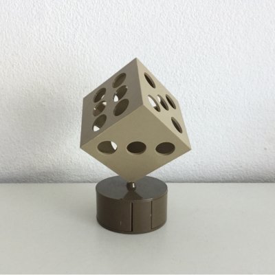 Dice shaped paperclip holder