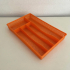 Orange cutlery tray