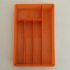 Orange cutlery tray