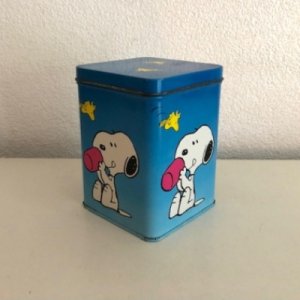 Licht blauw Snoopy snoepjes blik