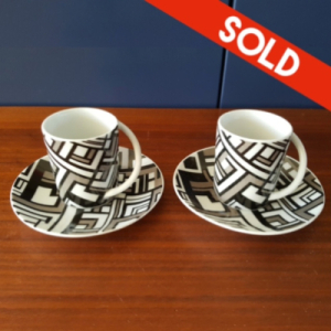 2 Espresso cups and saucers