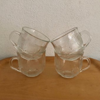 4x Arcoroc tea glasses