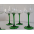 5 Wineglasses with green stand