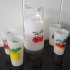 4 juice glasses with pitcher