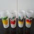 4 juice glasses with pitcher