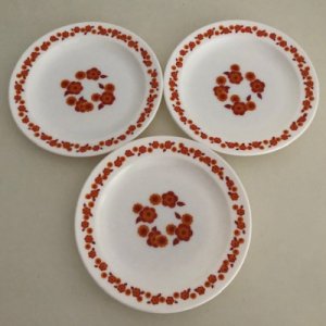 3x Arcopal Lotus plates