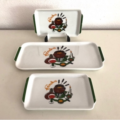 Winterling fondue serving plates