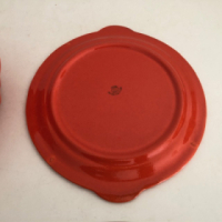 Oranje keramische puddingvorm