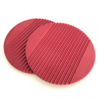 Red vintage trivets