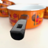 5x Eten decor steelpannen