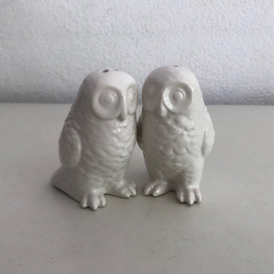 White owls salt and pepper set