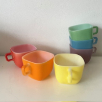6 Opale colored soup bowls
