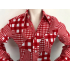 Bloemen ruitjes blouse - rood