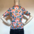 Roze bloemetjes blouse