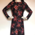 Red 70s flowers dress