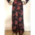 Red 70s flowers dress