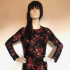 Red 70s flowers dress