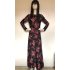 Red 70s flowers dress