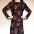 Red 70s flowers dress