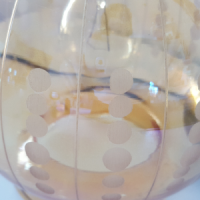 Amber oker glazen hanglamp