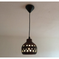 Hanglamp bruin keramiek