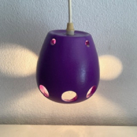 Hanglamp paars keramiek