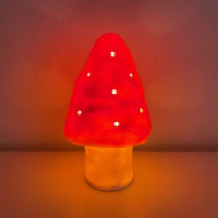 Heico paddenstoel lamp rood