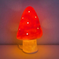 Heico paddenstoel lamp rood