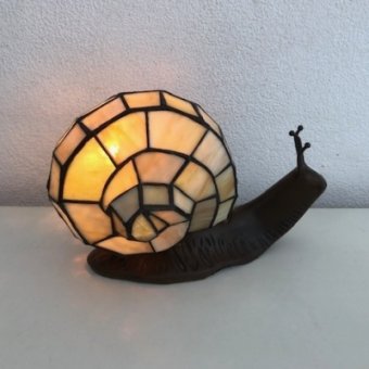 Glas in lood slak lamp 