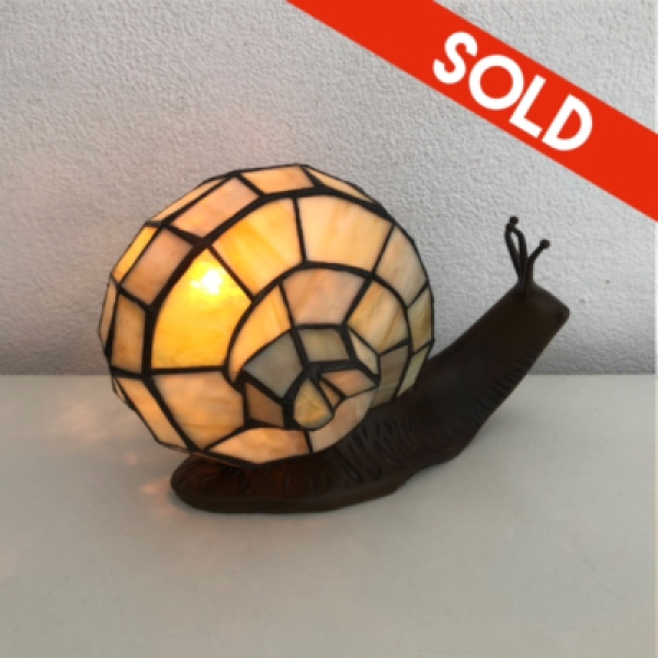 Stained glass snail lamp 