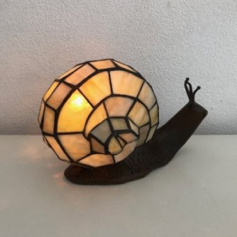 Glas in lood slak lamp 