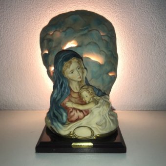 Maria met Jezus lamp - handgemaakt