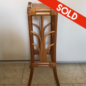 Bamboo rattan plant table - small