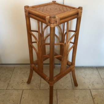 Bamboo rattan plant table - medium