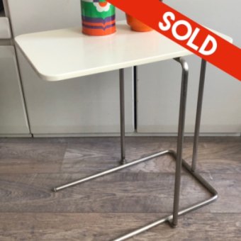 Tubular steel frame sidetable
