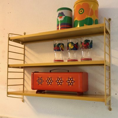 Yellow retro design shelving