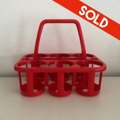 Curver bottles carrier - red