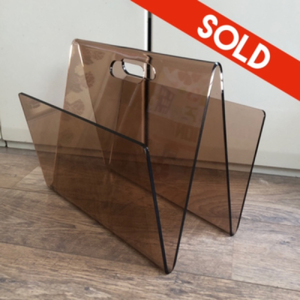 Plexiglas krantenbak - bruin