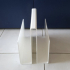 White plexiglass magazine holder