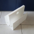 White plexiglass magazine holder