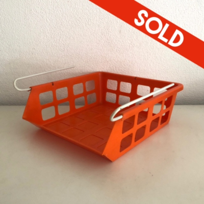 Plastic orange shelve rack