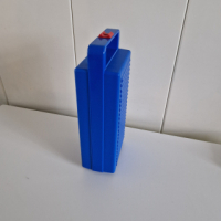 Blauwe cassette koffer 