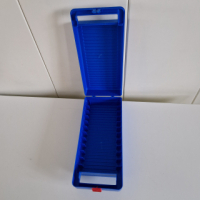 Blauwe cassette koffer 