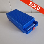 Blue cassette storage box