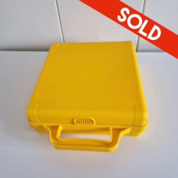 Music cassette case large yellow