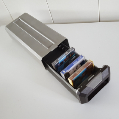 Grey cassette drawer containers