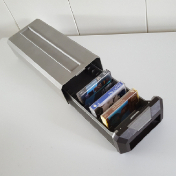 Grey cassette drawer Posso