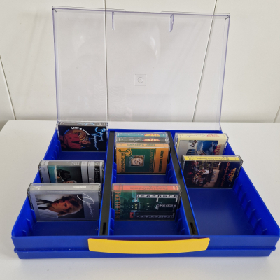 Flair cassette storage box - blue