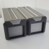 Grey CD drawer containers